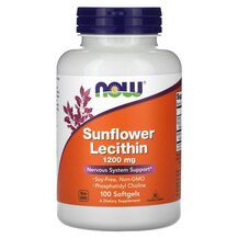 Лецитин Sunflower Lecithin 1200 mg NOW Foods 100 капсул