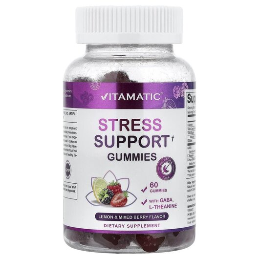 Основне фото товару Stress Support Gummies Lemon & Mixed Berry, Підтримка стресу,