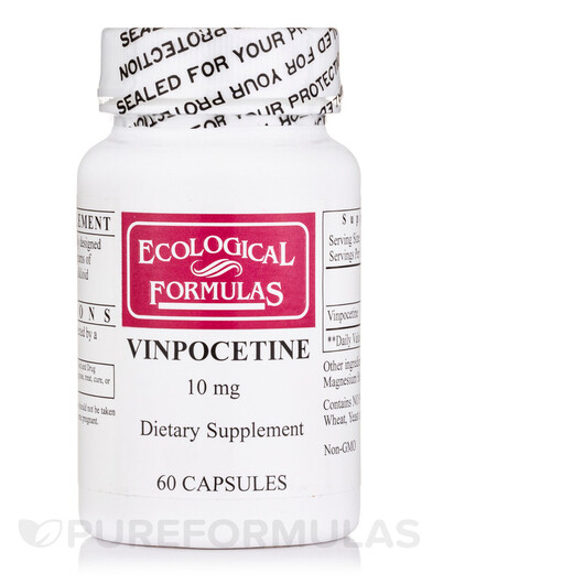 Основне фото товару Vinpocetine 10 mg Основне фото товару Ecological Formulas, Vinpocetine 10 mg, Вінпоцетин, 60 капсул
