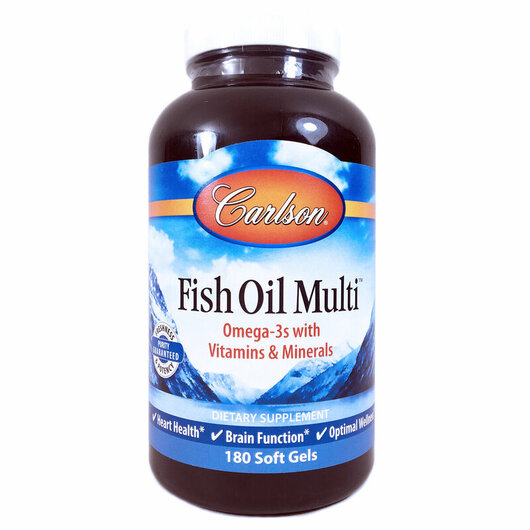 Основное фото товара Carlson, Омега 3, Fish Oil Multi, 180 капсул