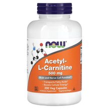 Ацетилкарнітин Acetyl-L-Carnitine NOW Foods 200 капсул