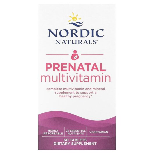 Основне фото товару Prenatal Multivitamin Основне фото товару Prenatal Multivitamin, Вітаміни для вагітних, 60 таблеток