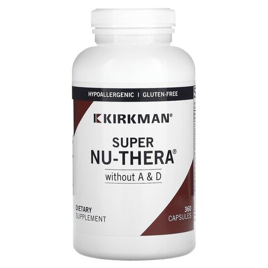 Основное фото товара Super Nu-Thera w/o Vitamins A & DHypoallergenic, Витамин А Ре
