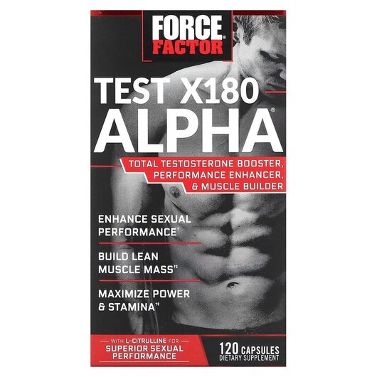 Основное фото товара Test X180 Alpha Testosterone Booster Основное фото товара Test X180 Alpha Testosterone Booster, Тестостероновый бустер, 120
