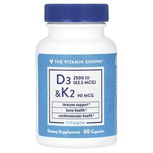 D3 & K2 Витамин D3 TheVitaminShoppe 60 капсул