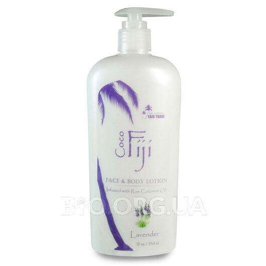 Основне фото товару Face & Body Lotion with Organic Coconut Oil Lavender, Лосьон 