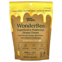 WonderBee Superfood & Mushroom Honey Chews Chocolate Plant