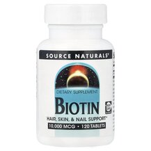 Біотин 10000 мкг Biotin 10000 mcg 120 Source Naturals Біотин 10000 мкг Biotin 10000 mcg 120 Source Naturals