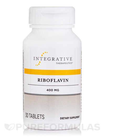 Основне фото товару Riboflavin 400 mg, Вітамін В2 Рибофлавін, 30 таблеток