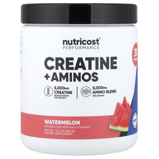 Основное фото товара Performance Creatine + Aminos Watermelon Основное фото товара Nutricost, Креатин, Performance Creatine + Aminos Watermelon, 369