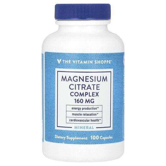 Основное фото товара Magnesium Citrate Complex 160 mg Основное фото товара TheVitaminShoppe, Магний, Magnesium Citrate Complex 160 mg, 100 к