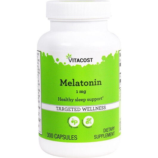 Основне фото товару Vitacost, Melatonin 1 mg, Мелатонін, 300 капсул