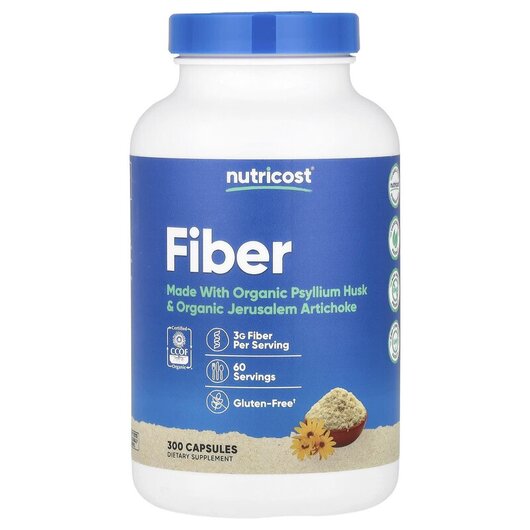 Основное фото товара Nutricost, Клетчатка, Fiber, 300 капсул