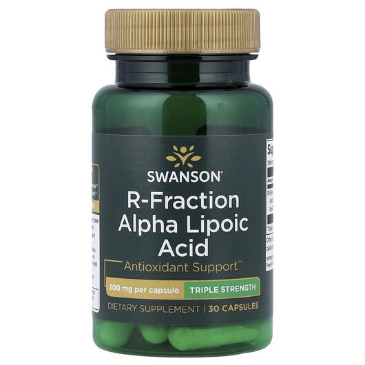 Основное фото товара R-Fraction Alpha Lipoic Acid Triple Strength 300 mg Основное фото товара R-Fraction Alpha Lipoic Acid Triple Strength, Альфа-липоевая, 30