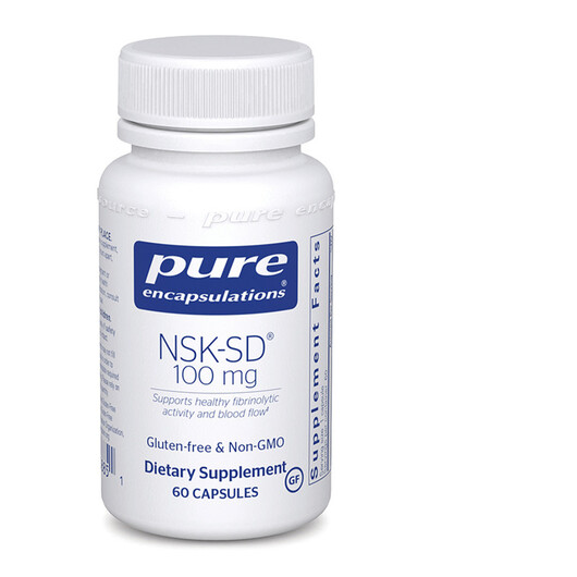 Основне фото товару NSK-SD Nattokinase 100 mg Основне фото товару Pure Encapsulations, NSK-SD Nattokinase 100 mg, Наттокіназа, 60 к
