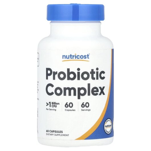 Основне фото товару Probiotic Complex 1 Billion CFU Основне фото товару Nutricost, Probiotic Complex 1 Billion CFU, Пробіотики, 60 капсул