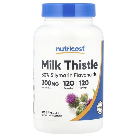 Основное фото товара Milk Thistle Основное фото товара Nutricost, Расторопша, Milk Thistle, 120 капсул