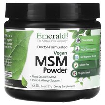 Метилсульфонілметан МСМ Vegan MSM Powder Emerald 227 г Метилсульфонілметан МСМ Vegan MSM Powder Emerald 227 г