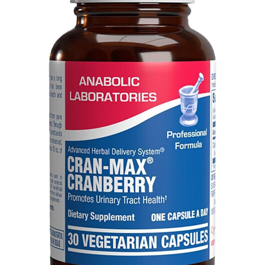 Основне фото товару Cran-Max Cranberry Основне фото товару Anabolic Laboratories, Cran-Max Cranberry, Журавлина, 30 капсул