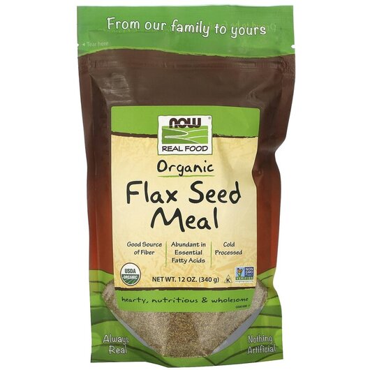 Основное фото товара Льняное Масло, Real Food Certified Organic Flax Seed Meal, 340 г