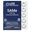 Фото товара SAMe S-Adenosyl-Methionine 200 mg Фото товара Life Extension, САМє S-Аденозил-L-метионин, SAMe 200 mg, 30 табле
