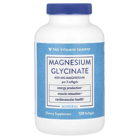 Основное фото товара Магний Глицинат, Magnesium Glycinate 400 mg, 120 капсул