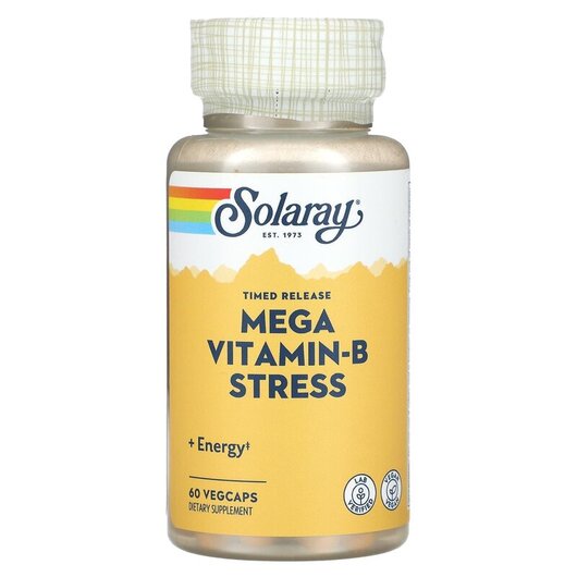 Основне фото товару Timed Release Mega Vitamin-B Stress, Підтримка стресу, 60 капсул