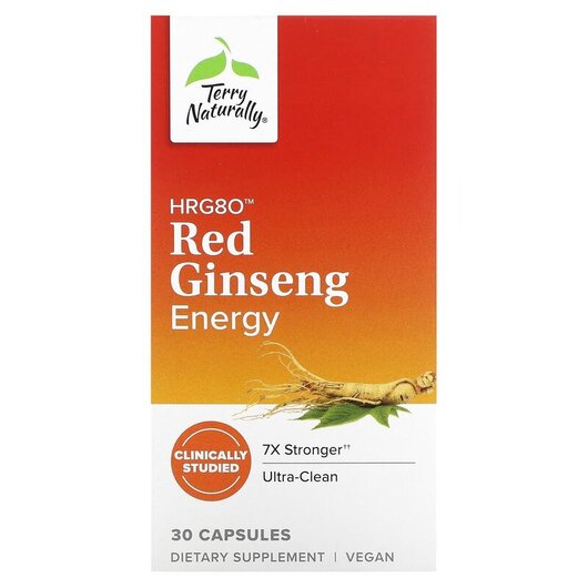 Основное фото товара HRG80 Red Ginseng Energy 200 mg Основное фото товара Terry Naturally, Женьшень, HRG80 Red Ginseng Energy 200 mg, 30 ка