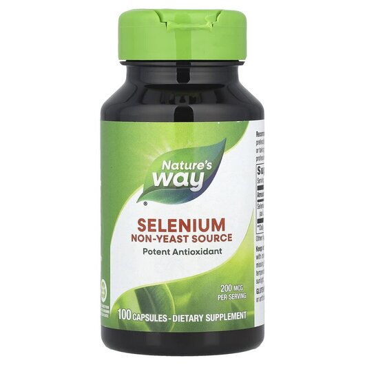 Основне фото товару Selenium 200 mcg Основне фото товару Nature's Way, Selenium 200 mcg, Селен 200 мкг, 100 капсул