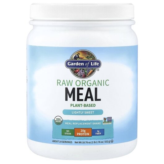 Основное фото товара Garden of Life, Заменитель еды, RAW Organic Meal Lightly Sweet, 5