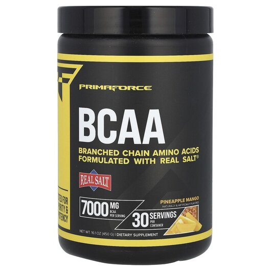 Основне фото товару Primaforce, BCAA Pineapple Mango, БЦАА, 450 г