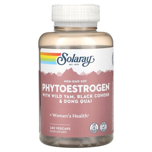 Основне фото товару Phytoestrogen with Wild Yam Black Cohosh Основне фото товару Solaray, Phytoestrogen, Підтримка естрогену, 240 капсул