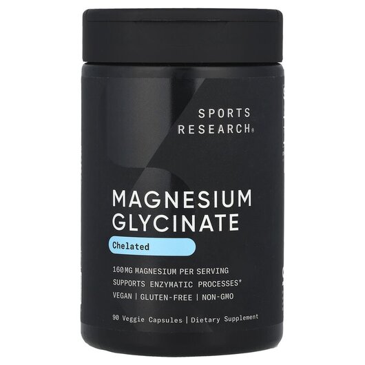 Основное фото товара Magnesium Glycinate 160 mg Основное фото товара Sports Research, Магний, Magnesium Glycinate 160 mg, 90 капсул