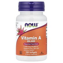Вітамін А Ретінол Vitamin A 7500 mcg 25000 IU NOW Foods Вітамін А Ретінол Vitamin A 7500 mcg 25000 IU NOW Foods