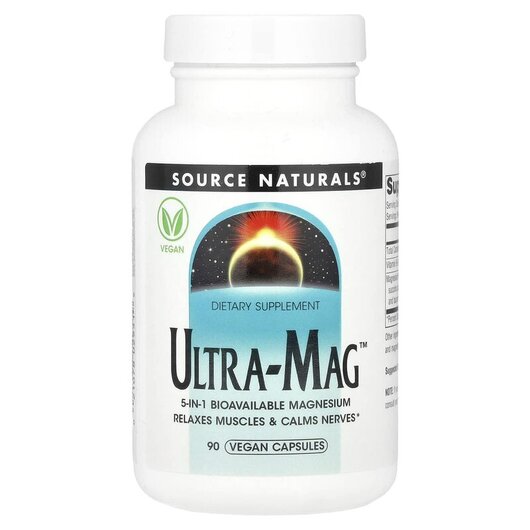 Основное фото товара Source Naturals, Магний B6, Ultra-Mag, 90 капсул