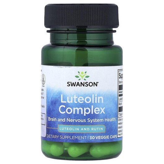 Основне фото товару Swanson, Luteolin Complex 100 mg, Лютеолін, 30 капсул