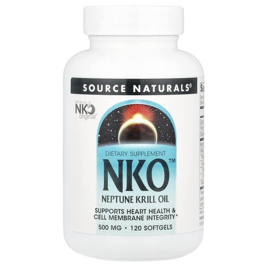 Основне фото товару NKO Neptune Krill Oil 500 mg, Масло криля NKO Нептун 500 мг, 120 