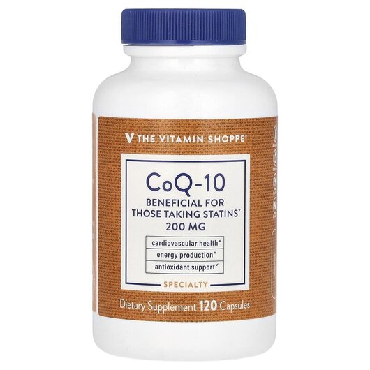 Основное фото товара TheVitaminShoppe, Коэнзим CoQ10, CoQ-10 200 mg, 120 капсул