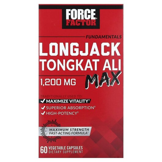 Основне фото товару Fundamentals LongJack Tongkat Ali Max 1200 mg Основне фото товару Fundamentals LongJack Tongkat Ali Max 1200 mg, Тонгкат Алі, 60 ка