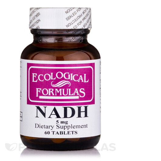 Основне фото товару NADH 5 mg Основне фото товару Ecological Formulas, NADH 5 mg, НАДН, 60 таблеток