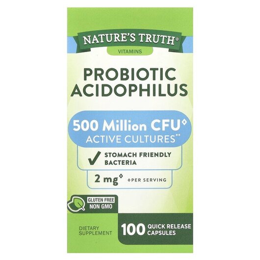 Основне фото товару Probiotic Acidophilus 2 mg Основне фото товару Probiotic Acidophilus 2 mg, Лактобактерії Ацидофілус, 100 капсул
