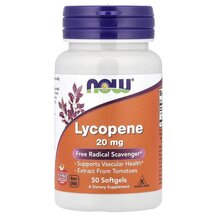 Lycopene 20 mg Ликопин 20 мг NOW Foods 50 капсул Lycopene 20 mg Ликопин 20 мг NOW Foods 50 капсул