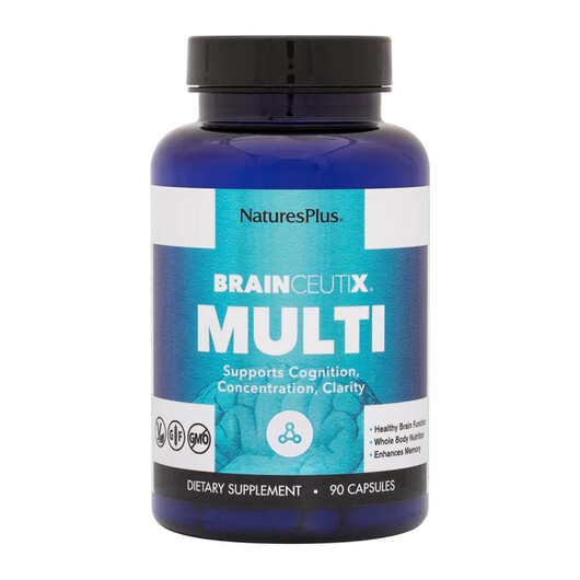 Основное фото товара BrainCeutix Multi Основное фото товара Natures Plus, Поддержка мозга, BrainCeutix Multi, 90 капсул