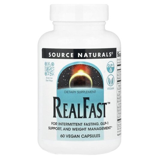 Основне фото товару Source Naturals, RealFast, Жироспалювачі, 60 капсул