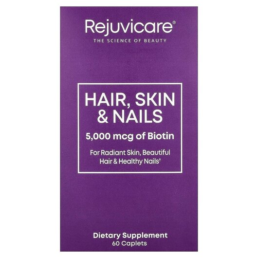Основне фото товару Rejuvicare, Hair Skin & Nails, Шкіра нігті волосся, 60 таблет