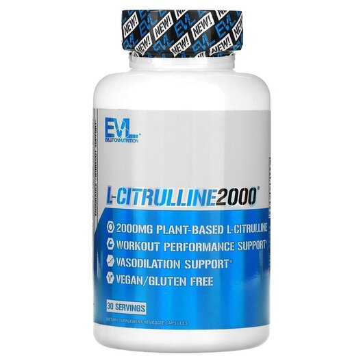 Основное фото товара EVLution Nutrition, L-Цитруллин, L-Citrulline2000 2000 mg, 90 кап