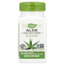 Aloe Latex With Fennel 140 mg Алоэ вера Nature's Way