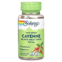 True Herbs Cayenne 515 mg Кайенский перец Solaray True Herbs Cayenne 515 mg Кайенский перец Solaray