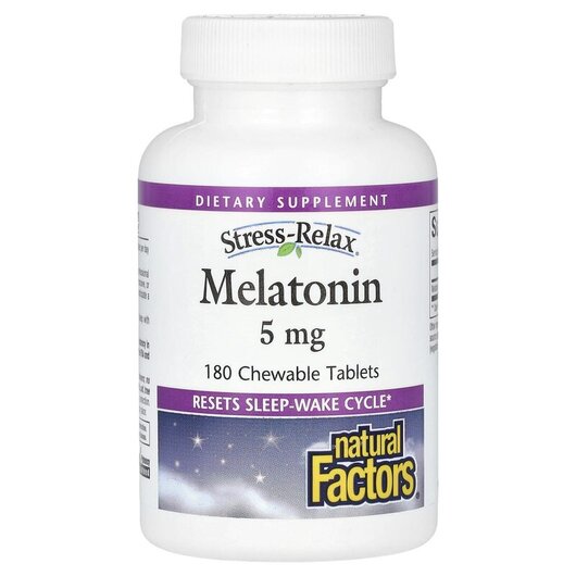 Основное фото товара Natural Factors, Мелатонин, Melatonin 5 mg, 180 таблеток