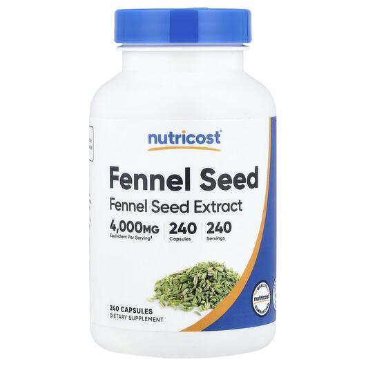 Основное фото товара Nutricost, Фенхель, Fennel Seed, 240 капсул